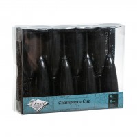 8 Verres à Champagne Luxe Noir 170ml