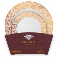 Mosaic - 32pc Set De Table Luxe Rose/Or 