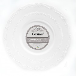 Casual - 40 Set De Table Luxe Blanc 