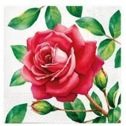 20 Serviettes Special Rose - 33x33cm 3 plis
