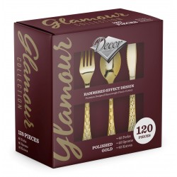 Glamour - 120pc Set De Couverts Luxe Or 