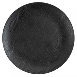 Mahogany - 10 Assiettes à Dîner Luxe Noir 26cm